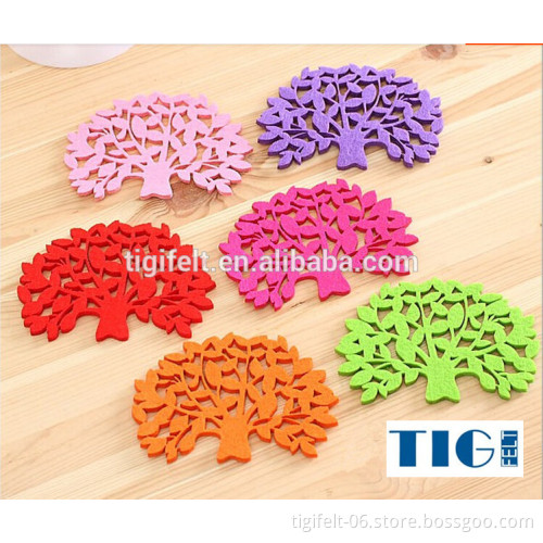 good handle Felt drink coasters/ felt tablemat/ colorful cup mat